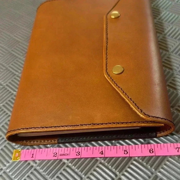 Handmade Vegetable Tan Leather Journal / Diary / Devotional Book / Notebook - Picture 3 of 14